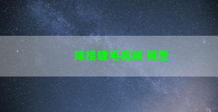 嫁接睫毛视频 模型